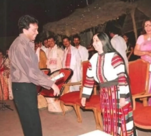 sushama swaraj in Mizo attire