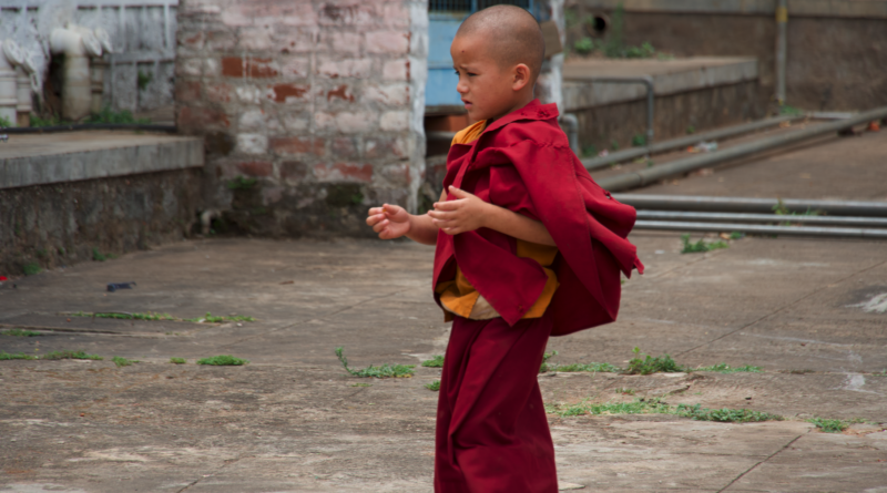 A small child monk at Dhondenling